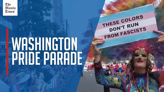 WorldPride parade-goers march through Washington in defiance of Trump