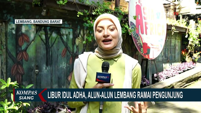 Olahraga Sambil Kulineran, Alun-Alun Lembang Ramai Pengunjung di Libur Idul Adha