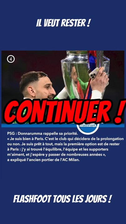 🚨 Décision ! Donnarumma explique ce qu’il compte faire à l’avenir. Le PSG va devoir se bouger…