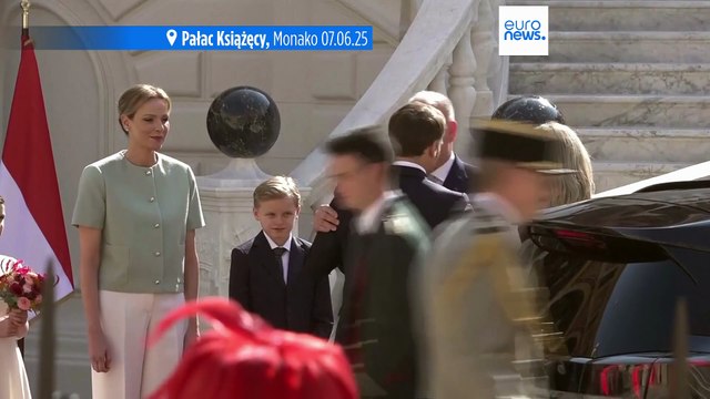 Monako: książę Albert II i księżna Charlene witają prezydenta Macrona i pierwszą damę