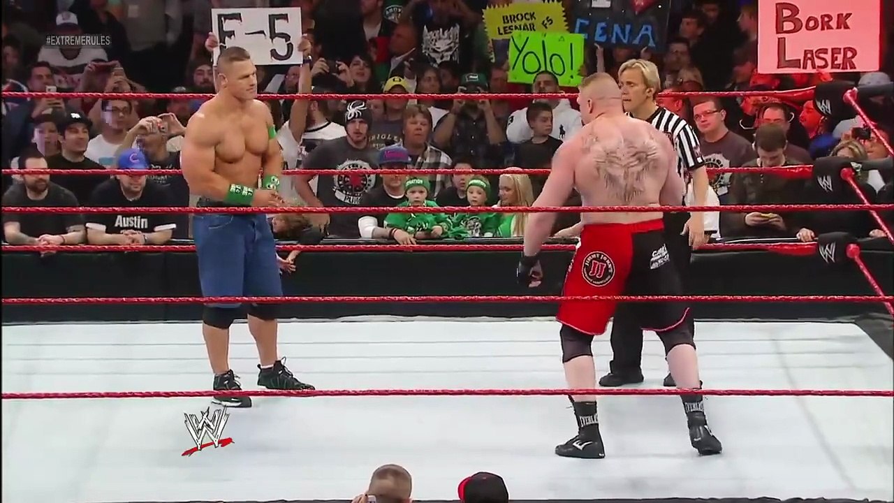 FULL MATCH_ John Cena vs. Brock Lesnar _ Extreme Rules Match_ Extreme Rules 2012