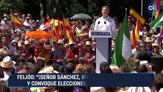 Feijóo: ¡Señor Sánchez, ríndase a la democracia y convoque elecciones, las queremos ya!