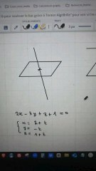 Position relative d'une droite et d'un plan et comment déterminer l'intersection entre les deux.#droite #plan #equation #geometrie #terminale #spemaths #bac