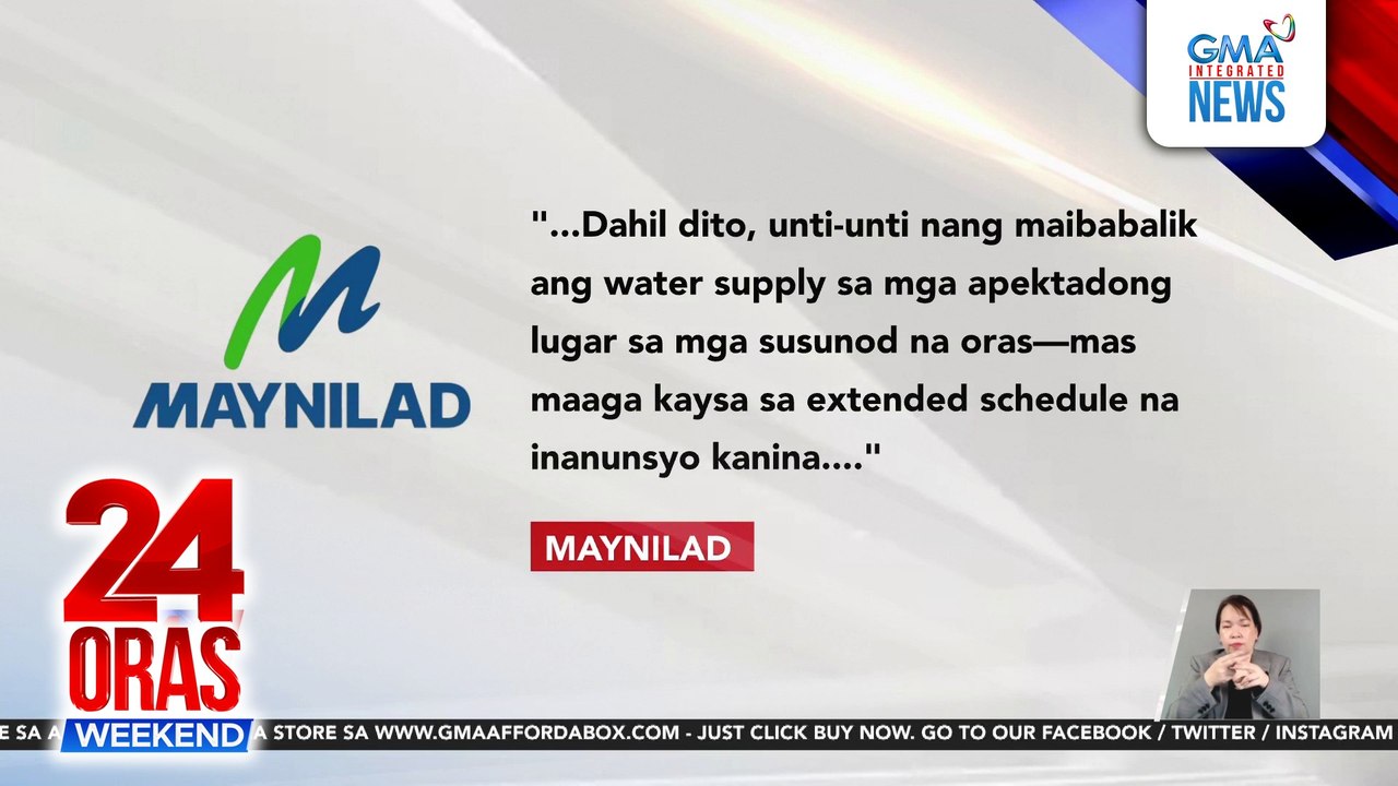 Pag-aayos ng Maynilad sa napinsalang pipeline sa Tondo, Maynila, tapos na | 24 Oras Weekend