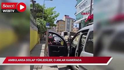 Ambulansa dolap yüklediler; o anlar kamerada