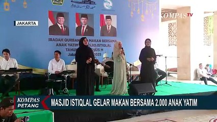 2000 Anak Yatim Makan Bersama di Masjid Istiqlal, Hasil Kurban Presiden Prabowo Wapres Gibran