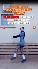 TUTORIAL ZICO x JENNIE ‘SPOT ’ dance 🔥 spot spotchallenge shorts