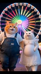 A Purr-fect Day Out: Cat Couple's Sweet Daily Routine 🐾❤️"