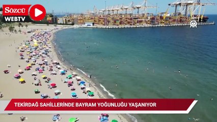 Tekirdağ sahillerinde bayram yoğunluğu yaşanıyor