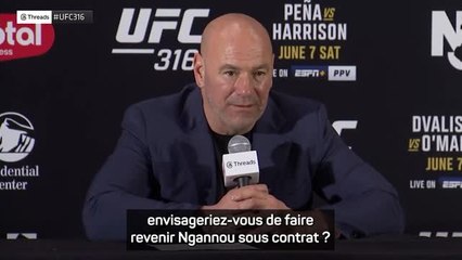 UFC 316 - Dana White ferme la porte à un retour de Ngannou