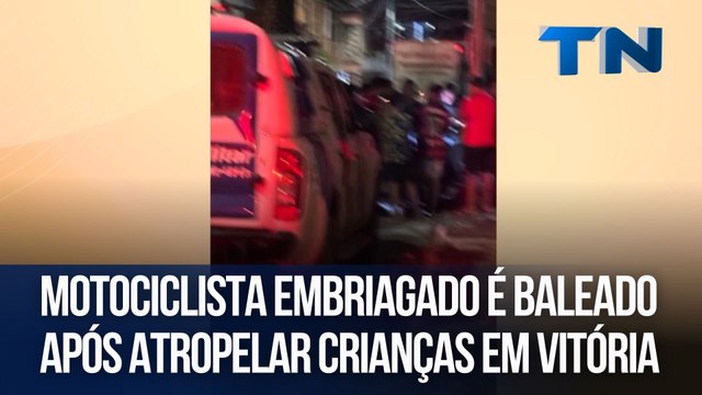 Motociclista embriagado é baleado após atropelar crianças em Vitória