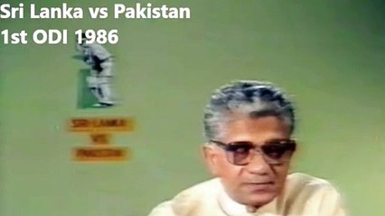 Sri Lanka vs Pakistan Closing Remarks 1st ODI, Kandy, March 02, 1986