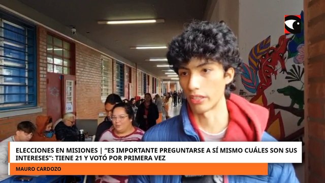 Elecciones en Misiones “Es importante preguntarse a sí mismo cuáles son sus intereses” tiene 21 y votó por primera vez