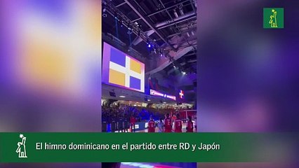 El himno dominicano en el partido entre RD y Japón
