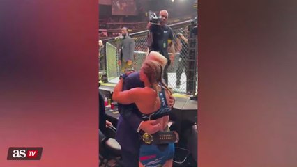 Trump and Kayla Harrison share motional moment with UFC belt