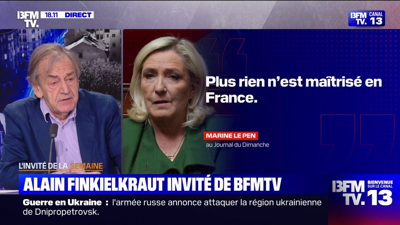 Pour Alain Finkielkraut, auteur et philosophe,...