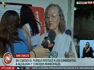 Comunidades del edo. Cojedes presentaron los candidatos de los próximos comicios del 27 de julio
