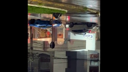 Motorista faz exibicionismo com carro de luxo em frente a hotel e outro bate veículo na av. Paraná