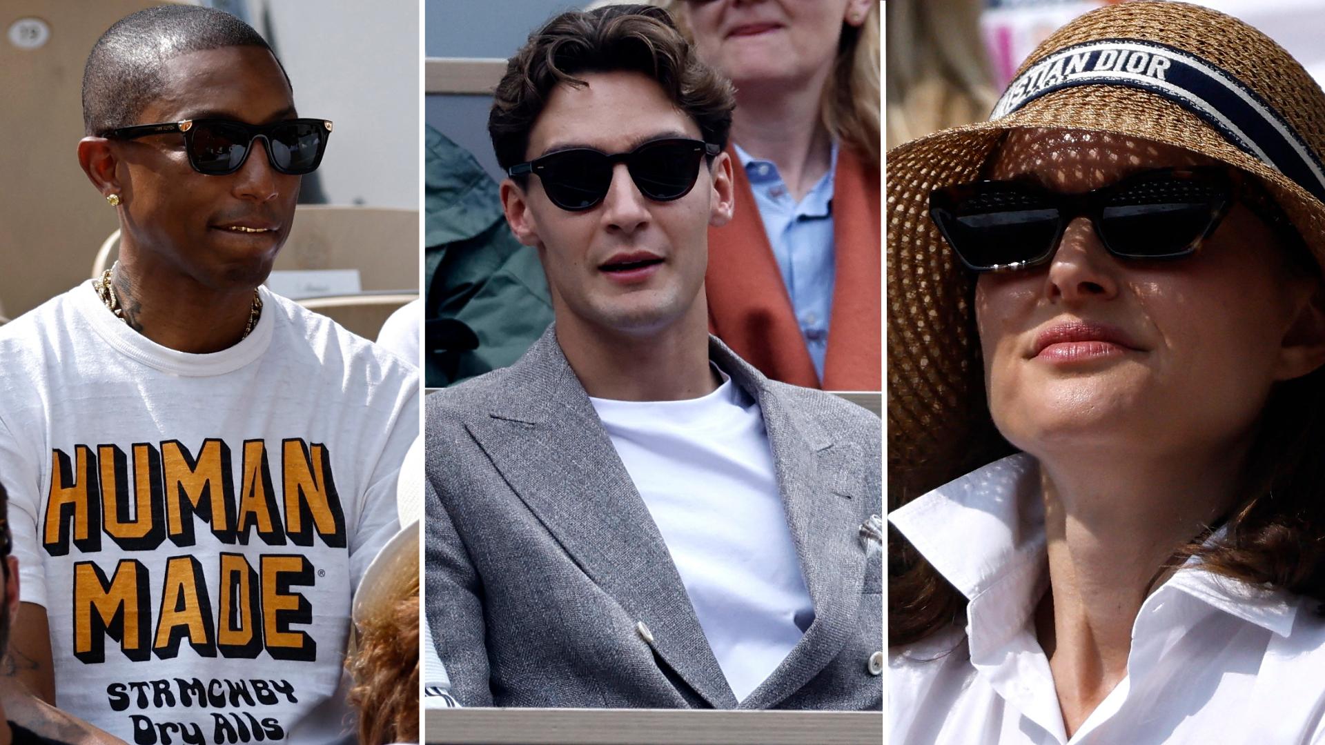 Spike lee and Pharrel Williams in Roland-Garros