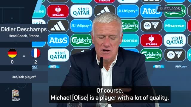 Olise needed to toughen up to play for France - Deschamps