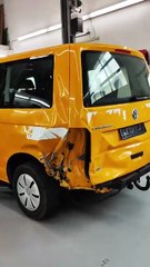 Volkswagen T6 torn down after accident on a Celette Sevenne XL framemachine and our universal jig set,Cameleon to get to Van back on the road again.