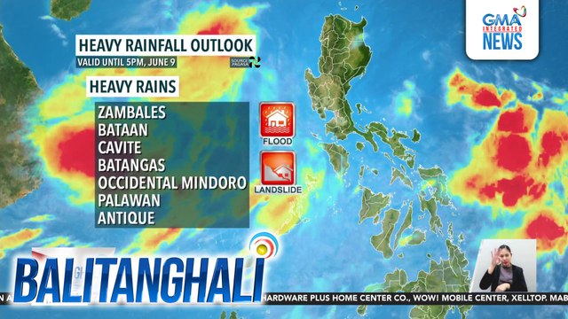 Ilang bahagi ng bansa, pinaaalerto ng PAGASA mula sa banta ng malalakas na ulan ngayong araw - Weather update today as of 11:33 a.m. (June 9, 2025) | Balitanghali