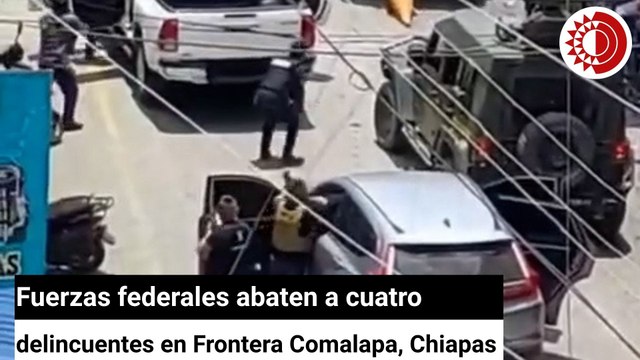 Fuerzas federales abaten a cuatro delincuentes en Frontera Comalapa, Chiapas