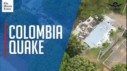 Damaged houses after 6.3-magnitude earthquake hit central Colombia