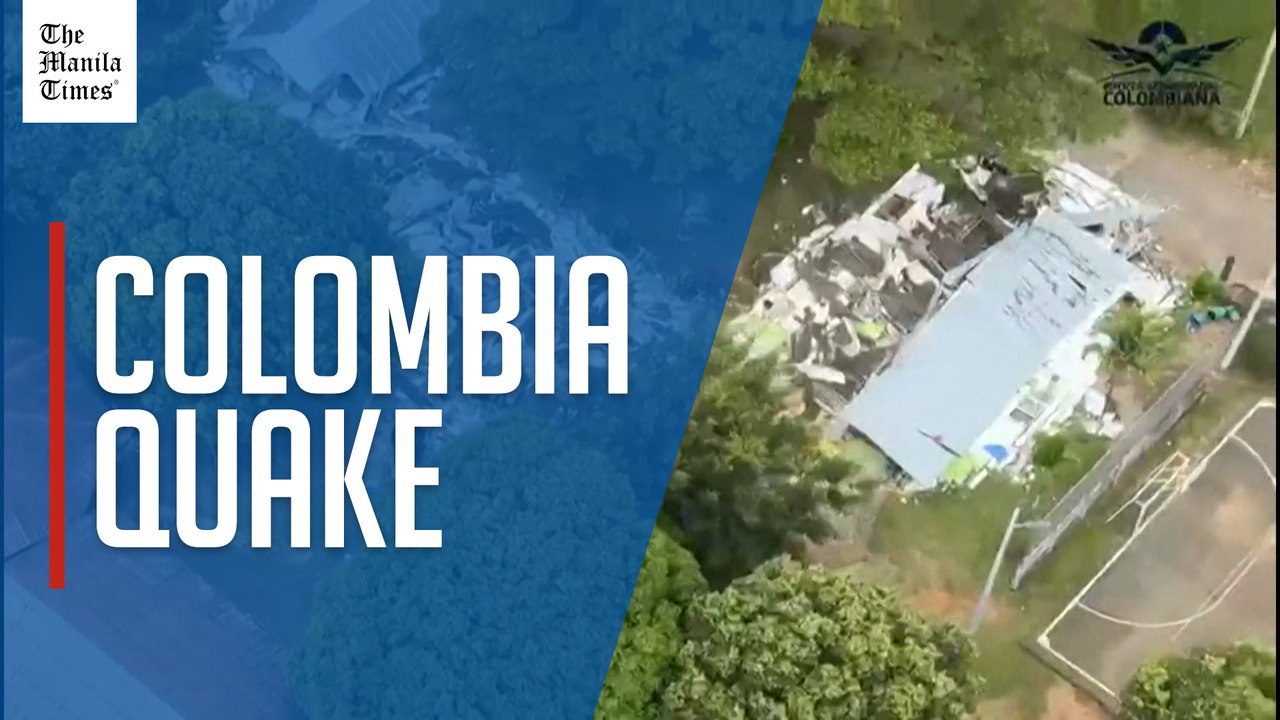 Damaged houses after 6.3-magnitude earthquake hit central Colombia