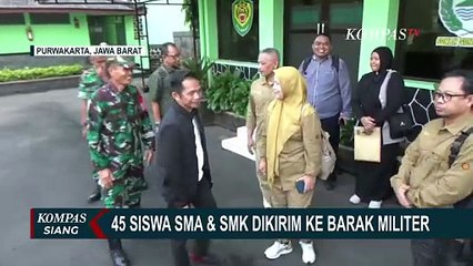 45 Pelajar SMA & SMK di Jawa Barat Dikirim ke Barak Militer