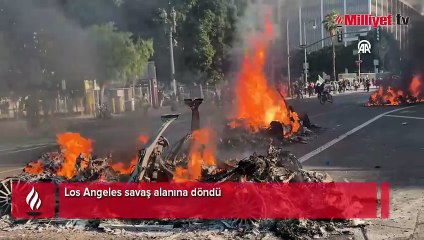 Los Angeles'ta ulusal muhafızlar sahada