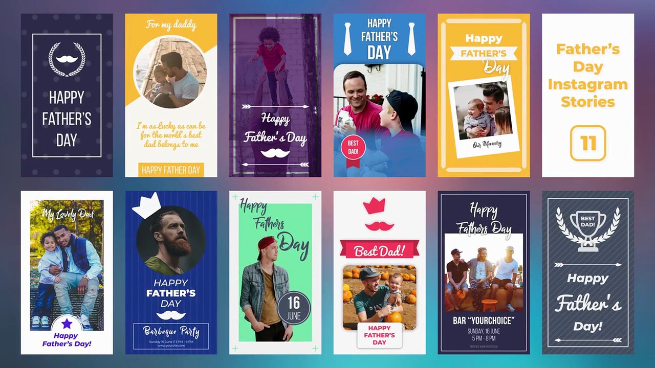 Father's Day Instagram Stories - After Effects Templates - WordASR.com