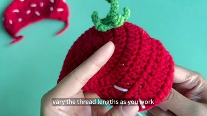 Crochet Bunny Tutorial: 8. How to crochet the strawberry calyx?