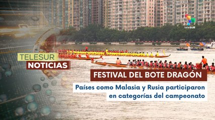 Celebración del Festival del Bote Dragón en China