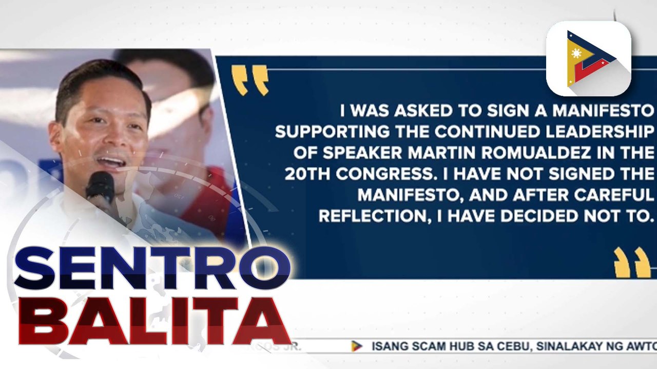 Pagsuporta ng mga kongresista para sa pagpapatuloy ng liderato ni Speaker Martin Romualdez sa 20th Congress, hindi sapilitan