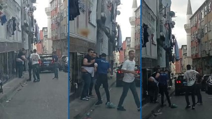 Fatih'te 4 yaşındaki yeğeninin olduğu araca kaldırım taşıyla saldırdı; eniştesini darbetti