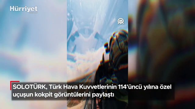 SOLOTÜRK, Türk Hava Kuvvetlerinin 114'üncü yılına özel uçuşun kokpit görüntülerini paylaştı