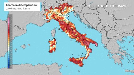 Anomalie temperature Italia
