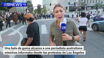 Una periodista australiana, herida por una bala de goma durante las protestas de Los Ángeles