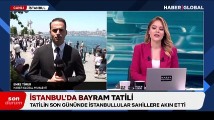 İstanbul'da bayram tatilinde sahillere akın