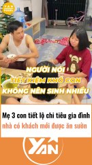 Mẹ 3 con tiết lộ chi tiêu cho gia đình