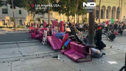 En images, les affrontements en Californie en marge des raids anti-immigration