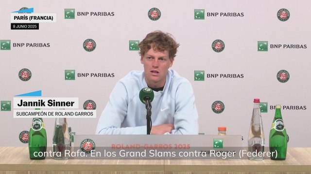 Sinner tras perder la final de Roland Garros contra Alcaraz: Era muy dificil ganar a los tres grandes, y con él siento lo mismo