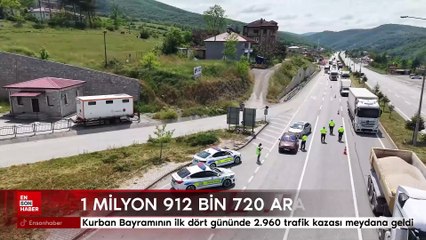 Kurban Bayramının ilk dört gününde 2.960 trafik kazası meydana geldi
