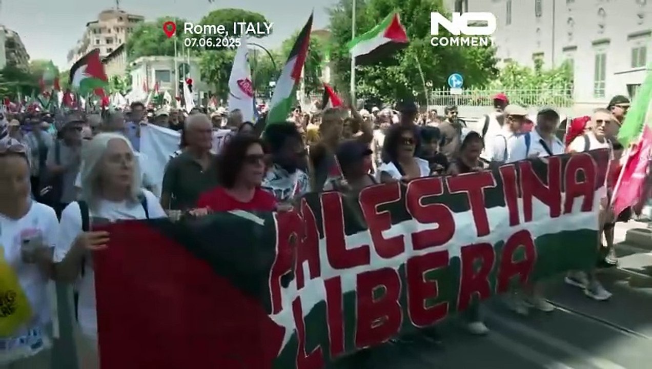 Proteste in Rom fordern Ende der israelischen Offensive im Gazastreifen