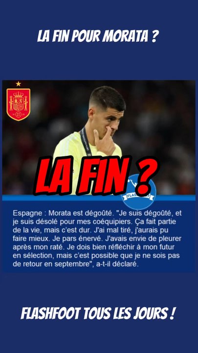 🚨 La fin ? Morata laisse planer le doute sur son avenir avec la sélection espagnole !
