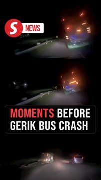 Dashcam video of Gerik bus crash circulating online