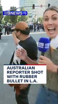 Emeutes à Los Angeles: Une journaliste australienne de la chaîne 9news se fait tirer dessus par la police en plein direct - VIDEO