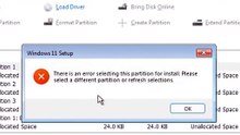 How to Fix "There is an error selecting this partition for install" | Windows 11 24H2 Setup Error Fix