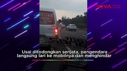 Sopir Ekspedisi Todong Pistol ke Pengendara Lain di Tol